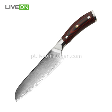 Grau militar G10 Handle 5 &#39;&#39; Faca Santoku Faca